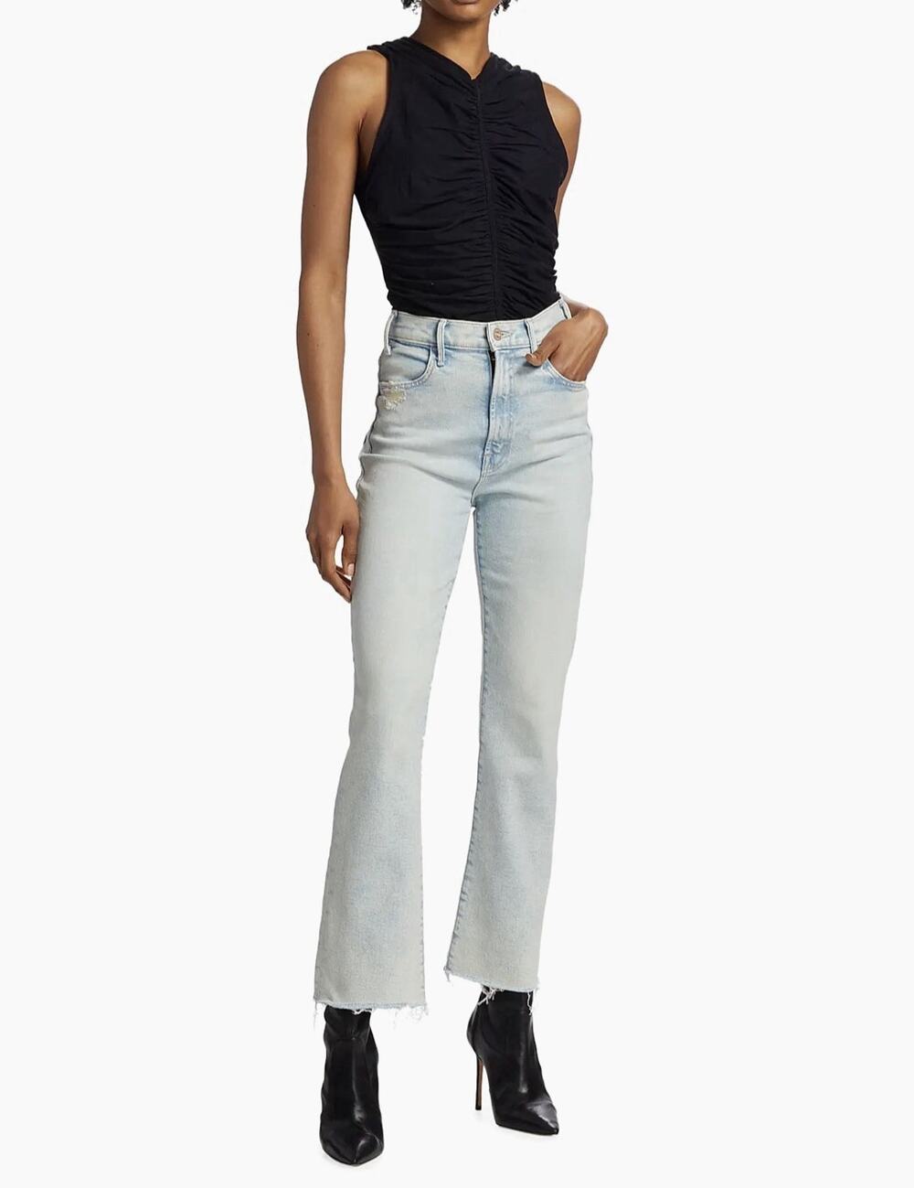 Mother The Hustler Ankle Fray in Smooth Sailing Size 24